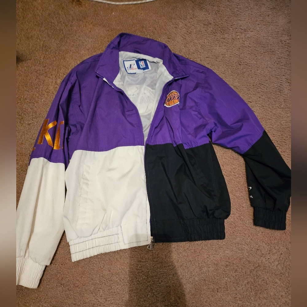 NBA Purple and White Bomber Jacket